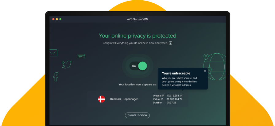 AVG Secure VPN App illustration