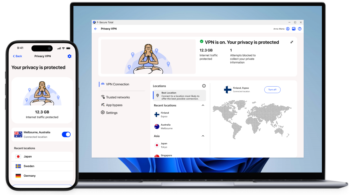 F-Secure VPN VPN app illustration