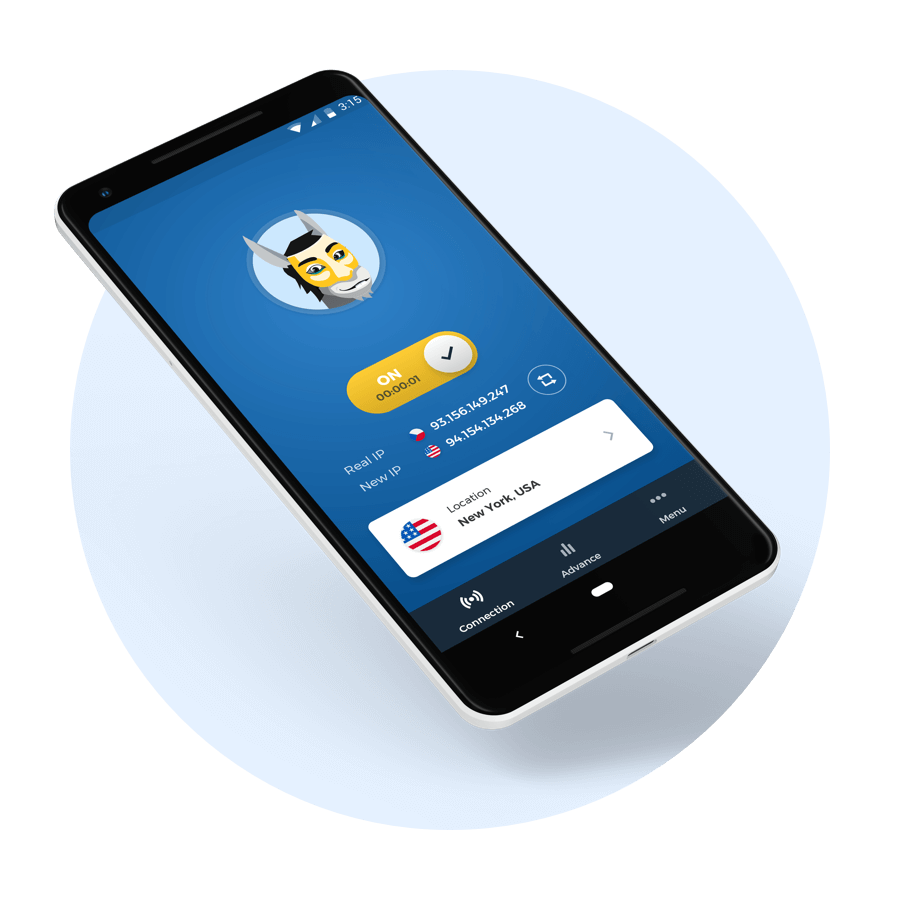 HMA Android app illustration