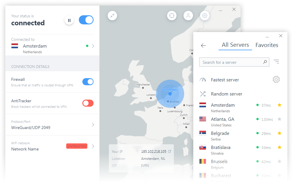 ivpn Windows app preview