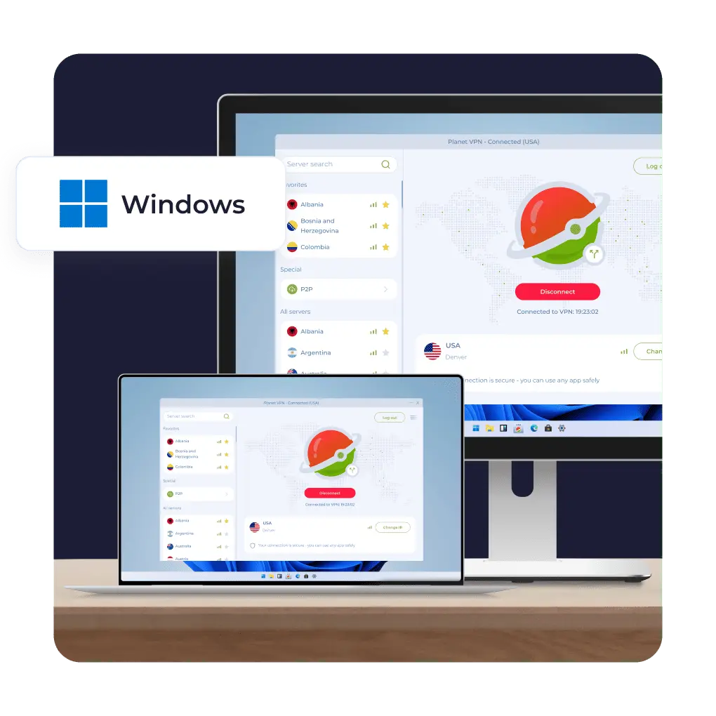 Planet VPN Windows app preview